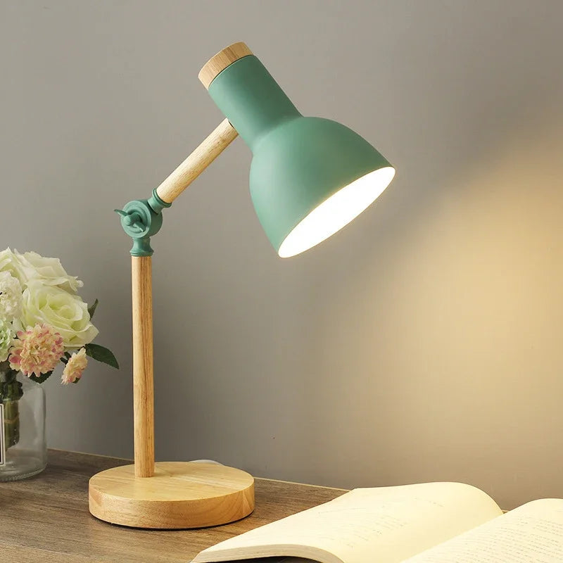 Dyed Wooden Table Lamp