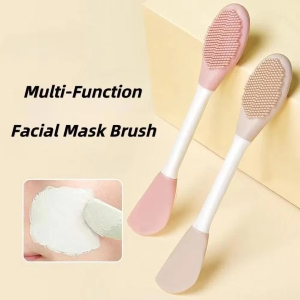 Double Head Silicone Face Mask Brush and Facial Pore Cleaner