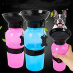 Dog Water Bottle HydroPaws | 2-in-1 with Bowl | Leak-proof & Portable | 500ml | Blue, Pink, Grey