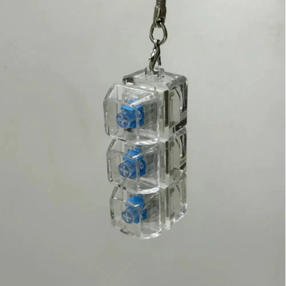 Mechanical Cube Click Fidget Keychain