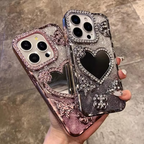 Butterfly Glitter Diamond Mirror Case for iPhone