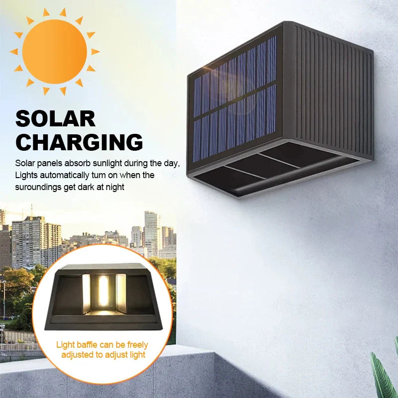 Solar Wall Light SolaraBeam Flex | Warm White | IP65 Waterproof | Adjustable Light Angle