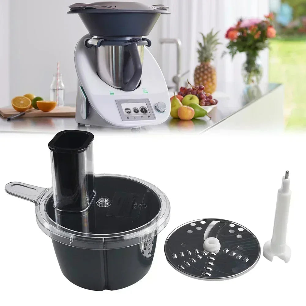 MixProTec Multifunctional Accessory Set for Thermomix TM5/TM6 | Cutting Disc, Container & Lid | Dishwasher Safe & Food Safe