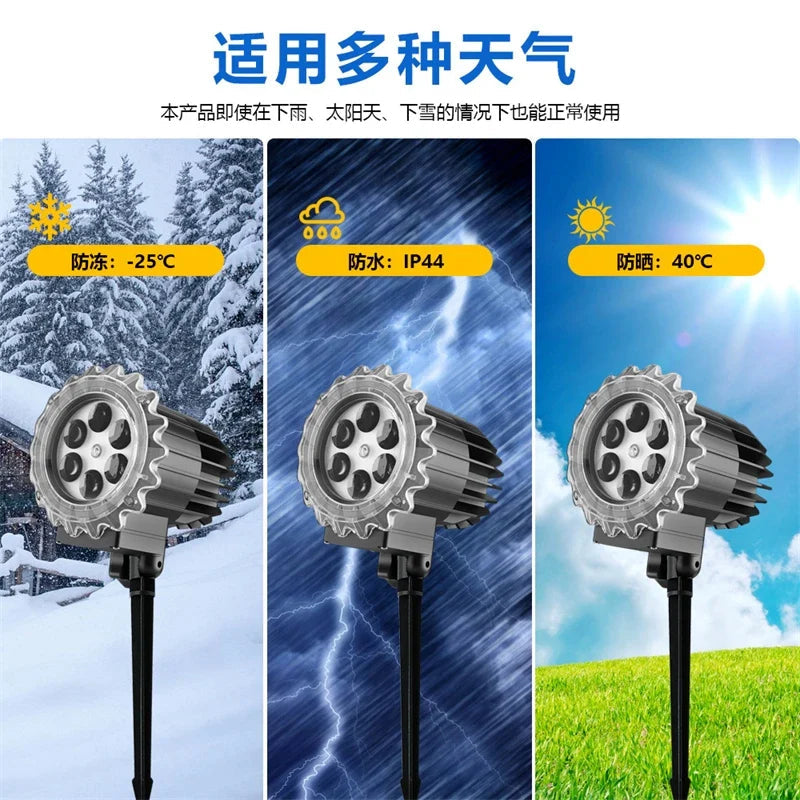 Waterproof Outdoor Halloween LED Projector with Rotating Ghost Projection