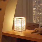Zen-Inspired Bamboo Table Lamp for Bedroom and Living Room