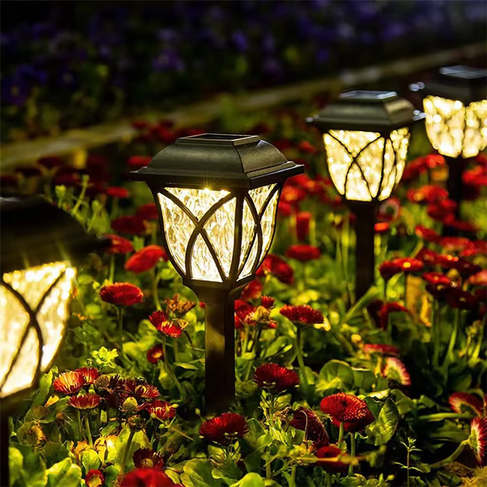 2-Pack Solar-Powered LED Garden Lights for Pathway and Landscape