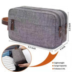 Nylonéa toiletry bag Unisex | Water-repellent | Canvas design with leather handle | For travel & everyday use