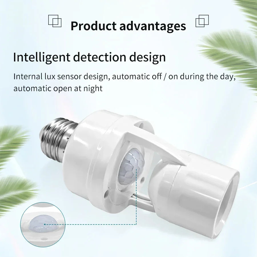 Motion-Activated Adjustable Smart Light Socket