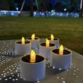 Solar-powered LED candles - Flickering outdoor lighting for garden and patio