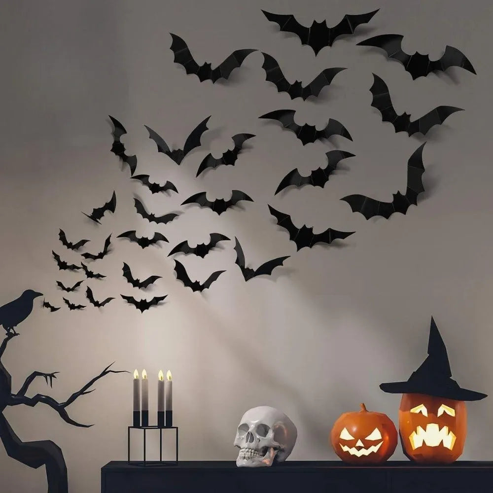 Luminous LED Bat Wall Stickers 24PCS