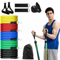 Complete Resistance Band Fitness Set with Handles and Ankle Straps