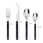 24-Piece Cutlery Set – Engraved Stainless Steel Flatware for 6 People