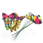 FloraViva Butterfly Garden Stakes | Set of 10 | Weatherproof & Colorful | For Beds, Flower Pots & Balcony