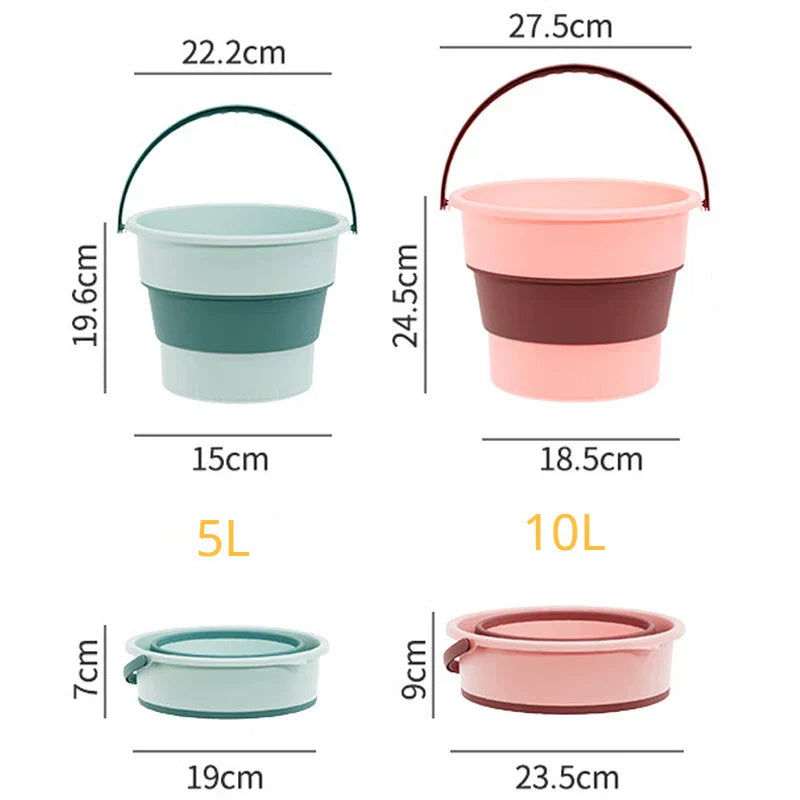 Flexibin TravelBucket | Foldable Bucket | Silicone & Durable | For Camping & Everyday Use