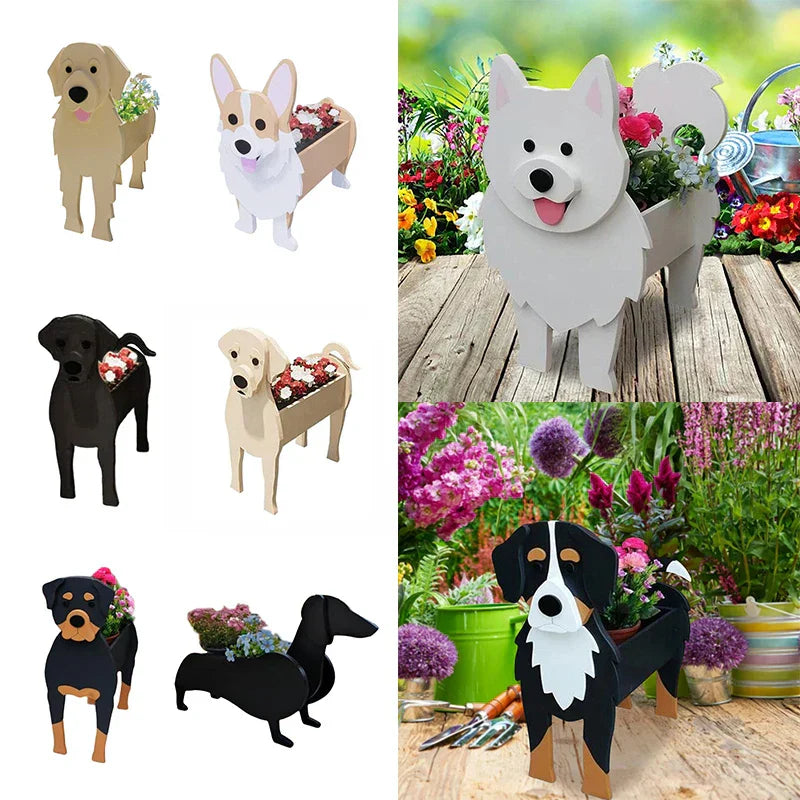 Flower Pot - Pawsome - Dog Plant Container - Various Breeds