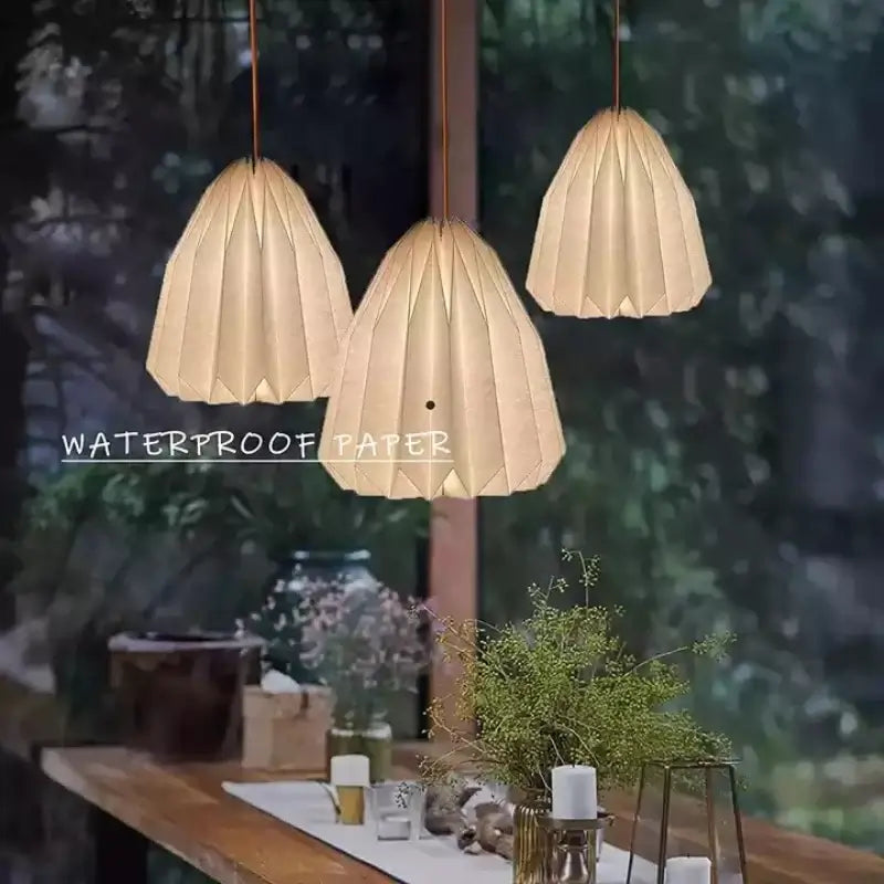 Elegant origami-inspired paper lantern
