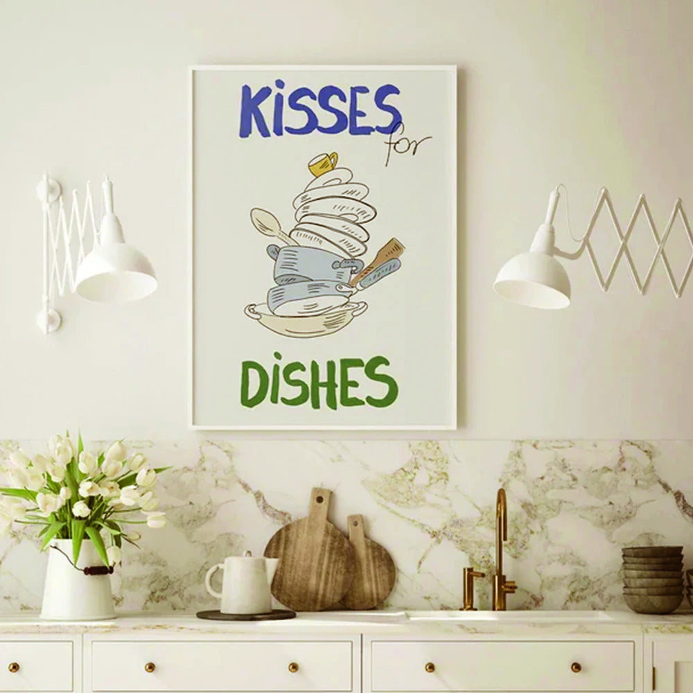 Kisses for Dishes Wall Art