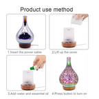 Premium 3.3oz Glass Essential Oil Diffuser & Humidifier for Peaceful Interiors