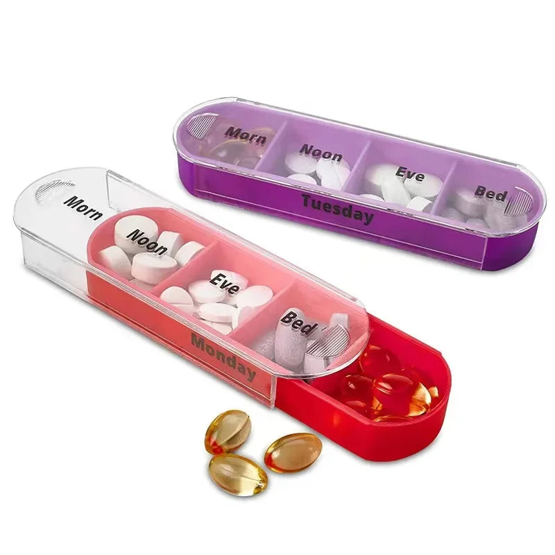 VitalEase Pillbox | 7 Day Organizer | Colorful Modules | BPA-free