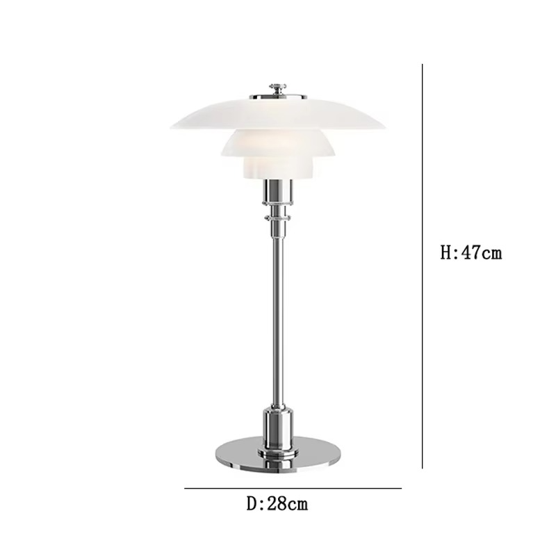 Retro Design Glass Table Lamp