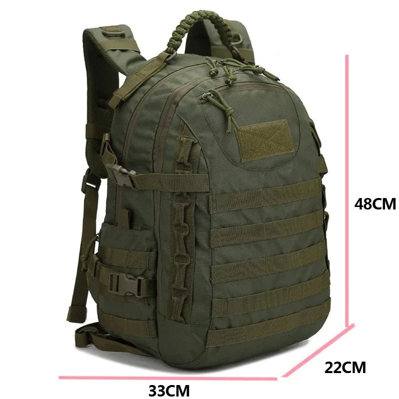 TrekNexus 35 L Hiking Backpack Men | Tactical Trekking Backpack 48 × 33 × 22 cm | Outdoor Camping, Fishing, Hunting & Sports with MOLLE System