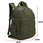 TrekNexus 35 L Hiking Backpack Men | Tactical Trekking Backpack 48 × 33 × 22 cm | Outdoor Camping, Fishing, Hunting & Sports with MOLLE System