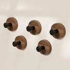 Clothes hanger made of walnut wood – Black or White | Decorative & Practical