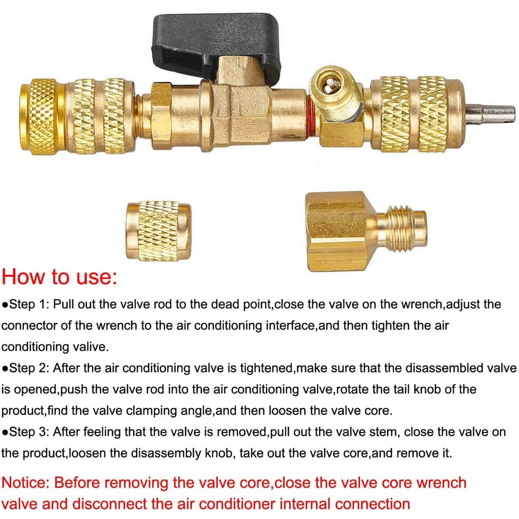 Dual-Size HVAC Valve Core Remover & Installer Tool