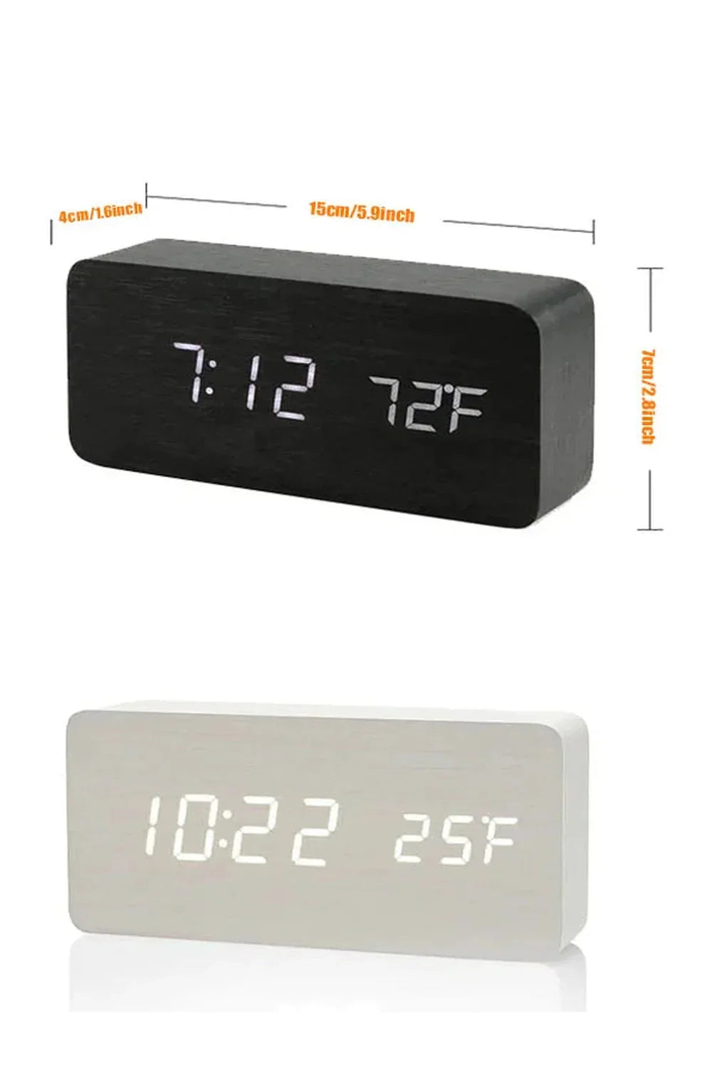 Wood LED Digital Clock