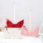 Bowknot-Shaped Ceramic Candle Holder