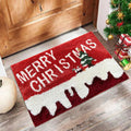 Winter love | Christmas doormat | Santa & Gingerbread man | Red | For indoor & outdoor | Non-slip & washable