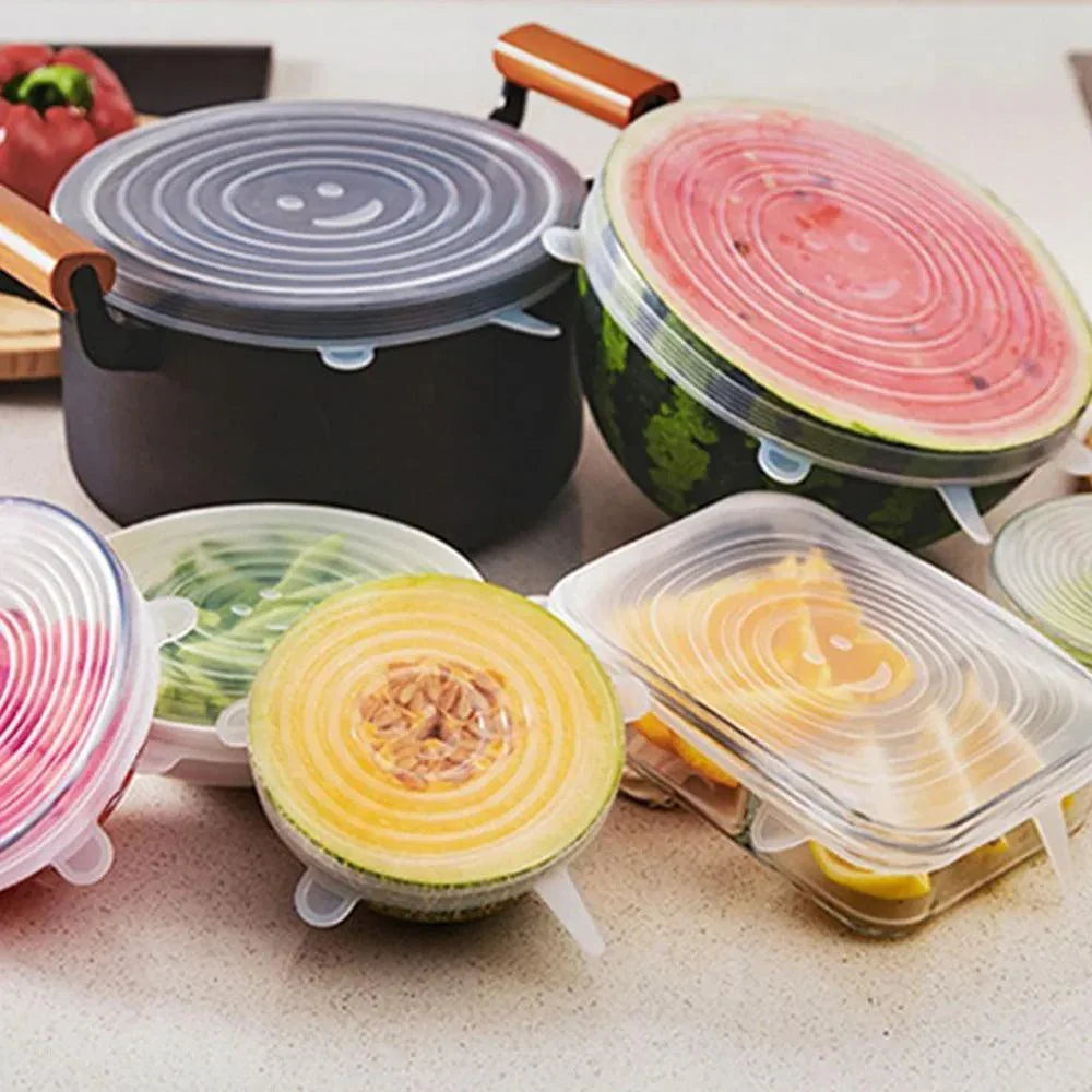 Set of Flexible Silicone Lids