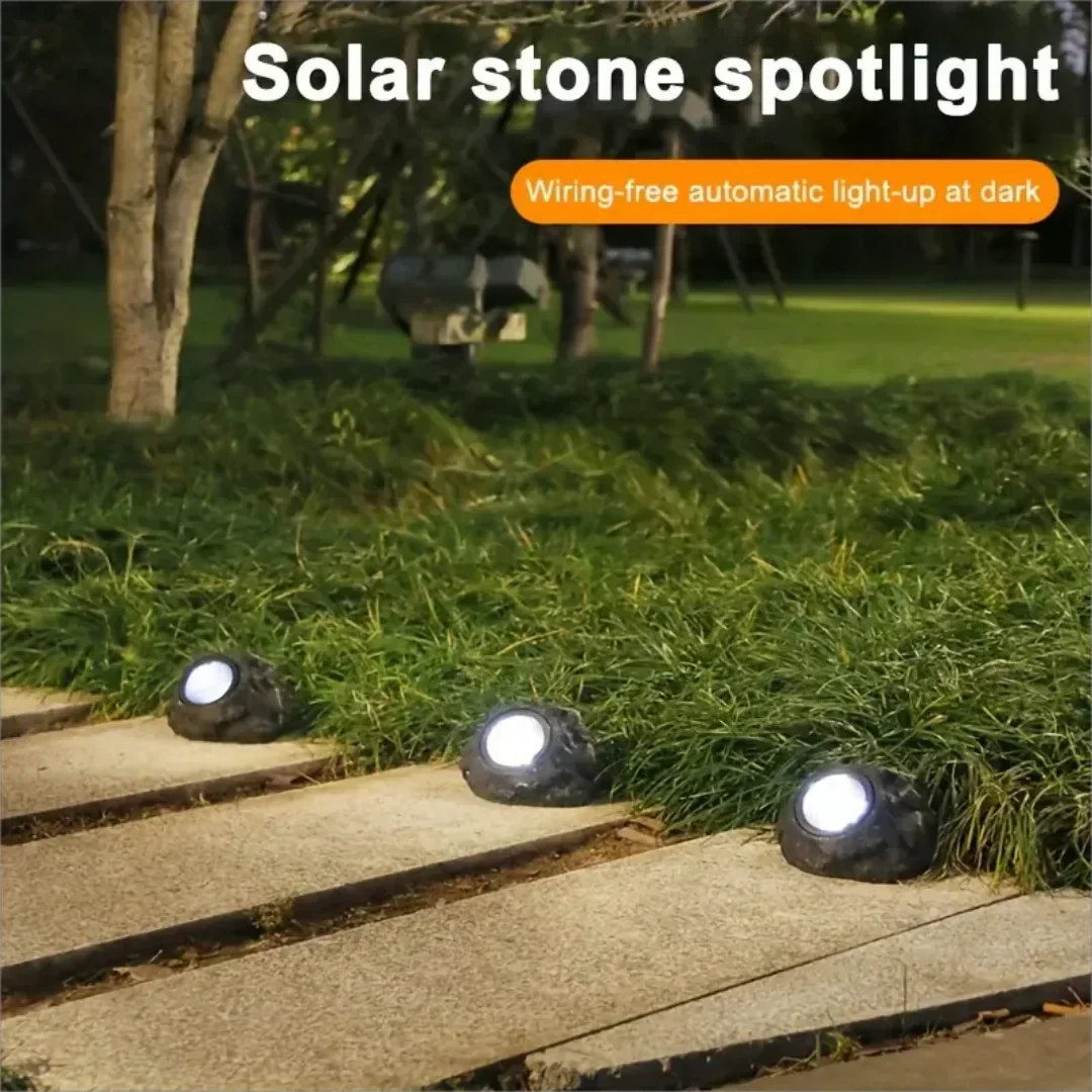 Waterproof Outdoor Solar Rock Spotlight Lamps