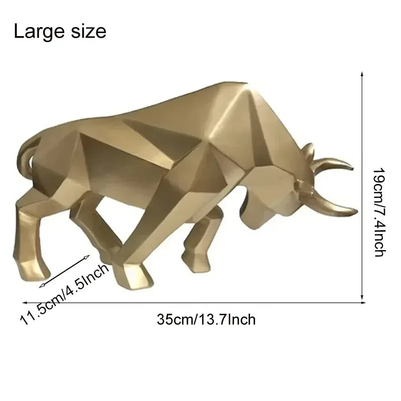ToroArte Bull Sculpture | Nordic Design | Resin Figure Modern | 35 cm / 26 cm