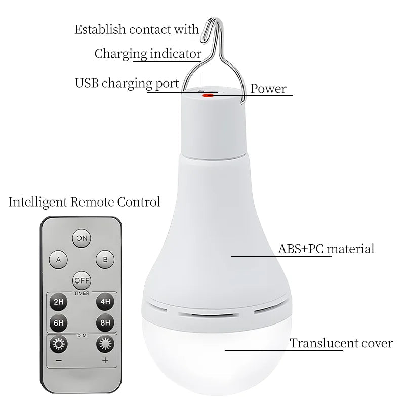 EcoLite Solar Camping Light | USB & Solar | Waterproof & Portable | With Remote Control