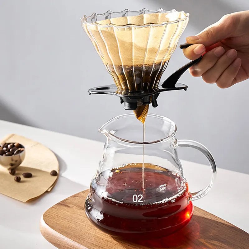 GIANXI Hand Punch Coffee Pot With Lid Drip Swan Neck Spout Coffee Water Kettle Long Opening Coffee Machine Coffee Accessories