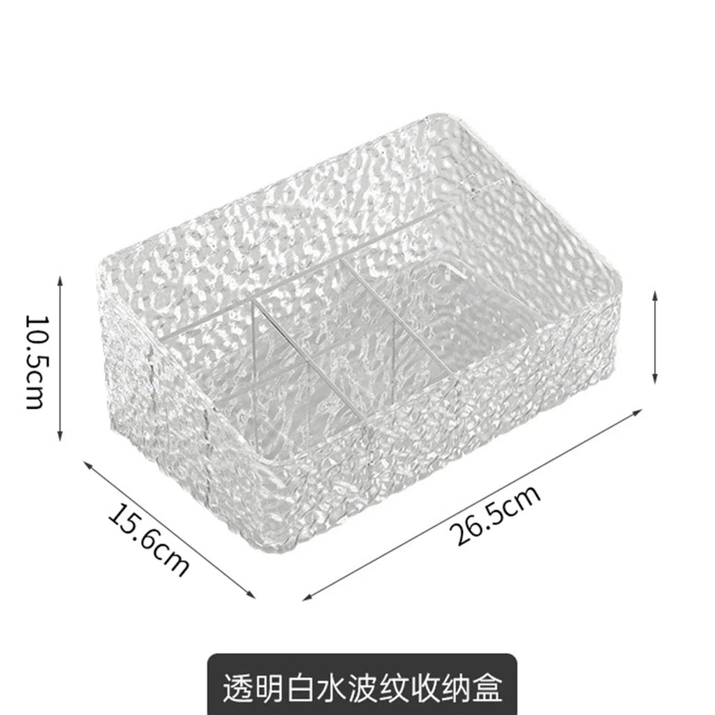 Make-up Organizer Box ClaryLux | Water Wave Design | Large Capacity | Open Trapezoidal Shape