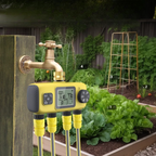4-Zone Smart Irrigation Valve System with LCD Screen and IPX7 Waterproofing