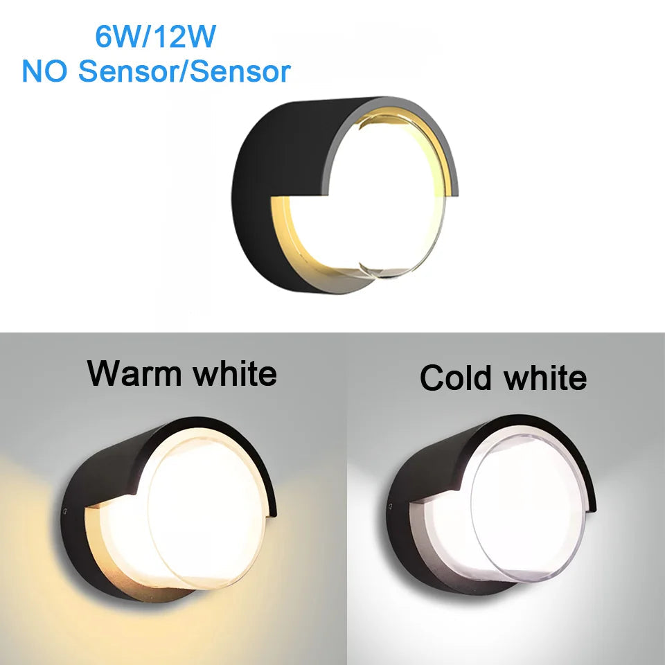 LED Wall Light LumoGuard | With Radar Motion Sensor | 6W/12W | Warm & Cold White | IP66 Waterproof