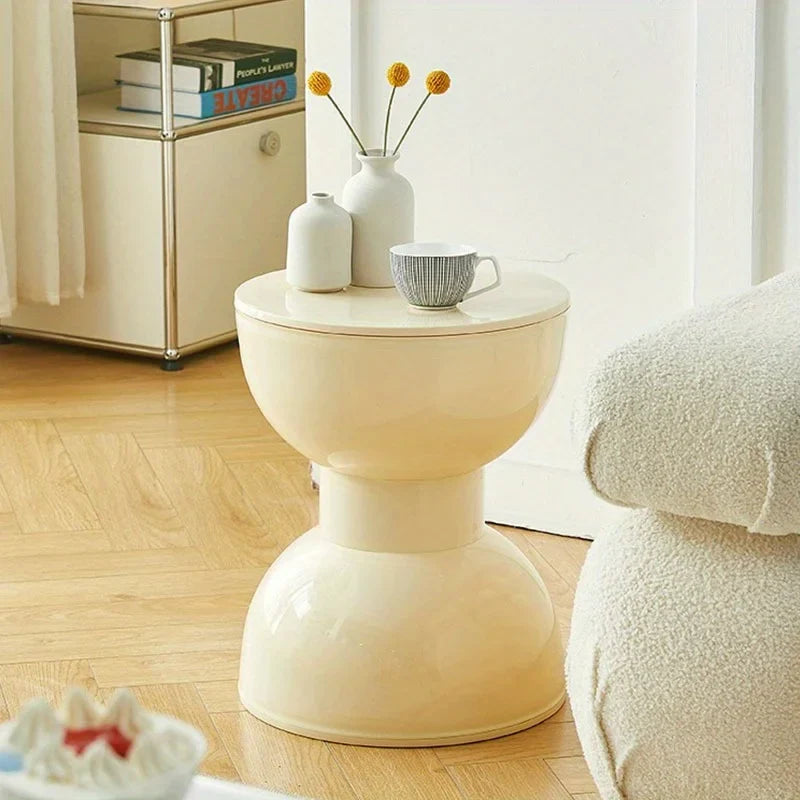 Low Arc-shaped Side Table for Hall or Living Room