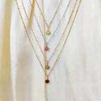 Dainty Birthstone Satellite Choker Necklace
