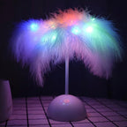 Creative glow wrapped in delicate feathers