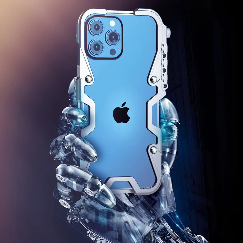 Tactical Grip Shockproof Alloy Frame iPhone Case