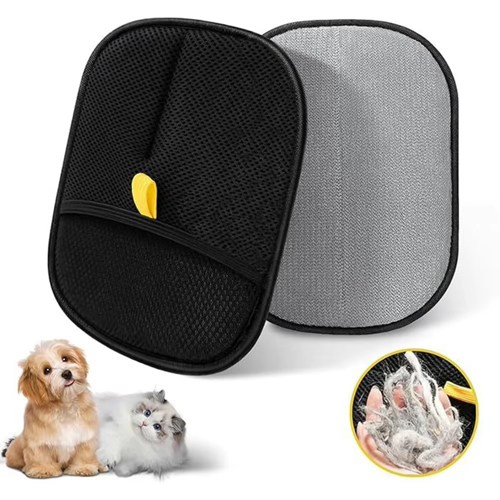 Pet Hair Removal Grooming Glove for Dogs, Cats, and Small Pets