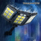 SolarBright LumiWall | Solar-powered Wall Light | Motion Sensor & 800 LEDs | Weatherproof