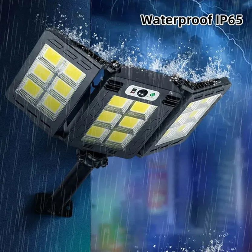 SolarBright LumiWall | Solar-powered Wall Light | Motion Sensor & 800 LEDs | Weatherproof