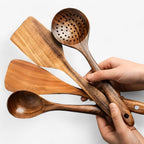 EcoWood Wooden Utensils Set with 11 Pieces
