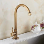 Brass kitchen faucet