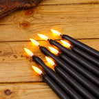 Black LED tealights without flame with remote control for an unforgettable atmosphere