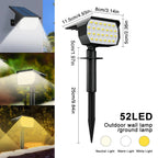 Solar-Spotlight LumiYard 92LED | 2-colored garden lighting (Warm-/Cool white) | IP65 waterproof & automatic dusk sensor